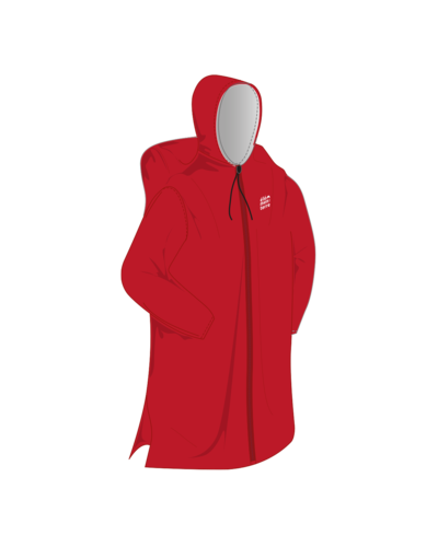 Cape de Pluie de Randonnée Elementerre Pelerin Rouge