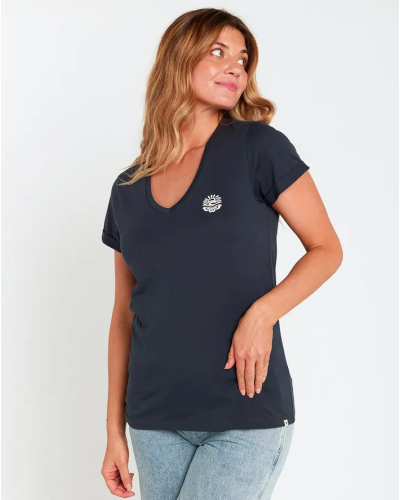 Tee Shirt en Coton Rip Curl "Re Entry V Neck Tee"