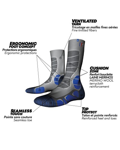 Chaussette de Randonnée Monnet "Wool Trek Extra Light"