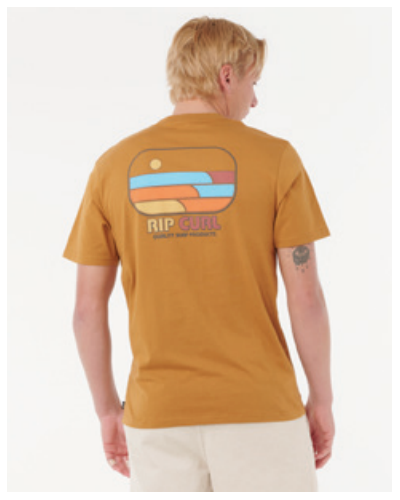 Tee Shirt en Coton Rip Curl "SURF REVIVAL LINED UP TEE"