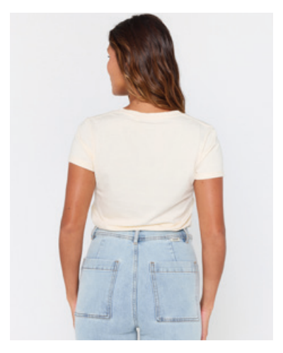 Tee Shirt en Coton Rip Curl "HEART V NECK TEE"