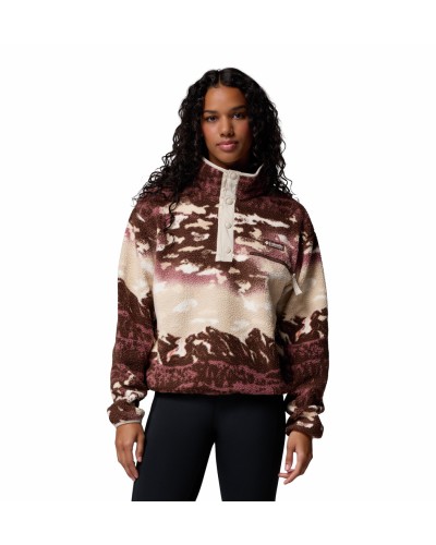 Sweat Polaire Columbia "Helvetia II Printed Cropped Half Snap"