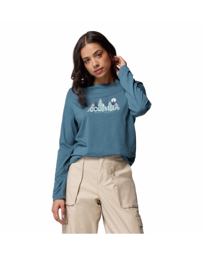 Tee Shirt en Coton Columbia "RUBY SPRINGS GRAPHIC LONG SLEEVE TEE"