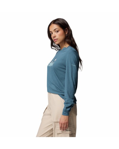 Tee Shirt en Coton Columbia "RUBY SPRINGS GRAPHIC LONG SLEEVE TEE"