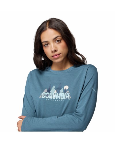 Tee Shirt en Coton Columbia "RUBY SPRINGS GRAPHIC LONG SLEEVE TEE"
