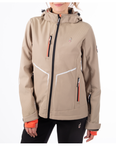 Softshell Imperméable de Randonnée Femme Aulp "Curry"