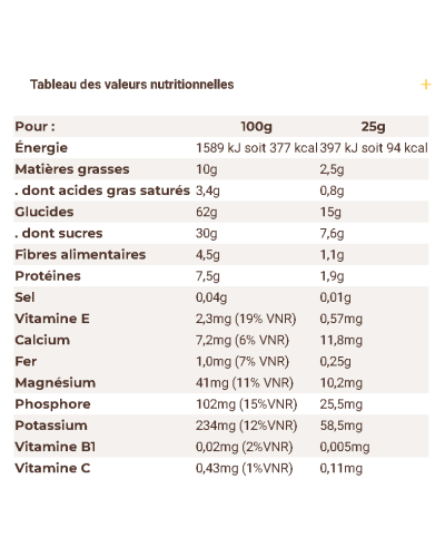 Barre Meltonic "Tonic Barre : Miel et Baies de Goji"