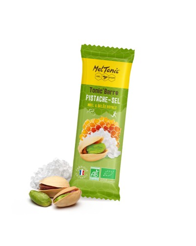 Barre Meltonic : "TONIC BARRE BIO PISTACHES FLEUR DE SEL"