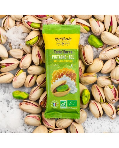 Barre Meltonic : "TONIC BARRE BIO PISTACHES FLEUR DE SEL"
