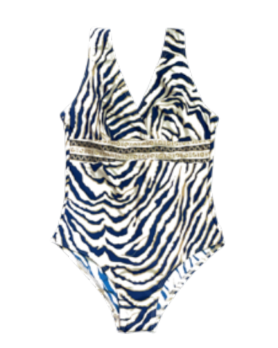 Maillot 1 pièce femme LAGON BLEU CECILIA IMPRIME BRILLANT