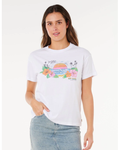 Tee Shirt Femme en Coton Rip Curl "SUN RAYS RELAXED TEE"
