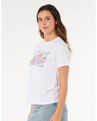 Tee Shirt Femme en Coton Rip Curl "SUN RAYS RELAXED TEE"