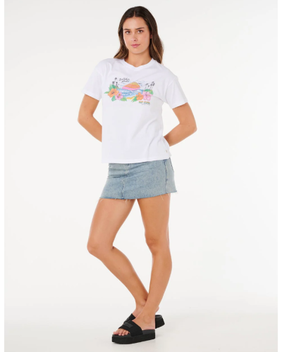 Tee Shirt Femme en Coton Rip Curl "SUN RAYS RELAXED TEE"
