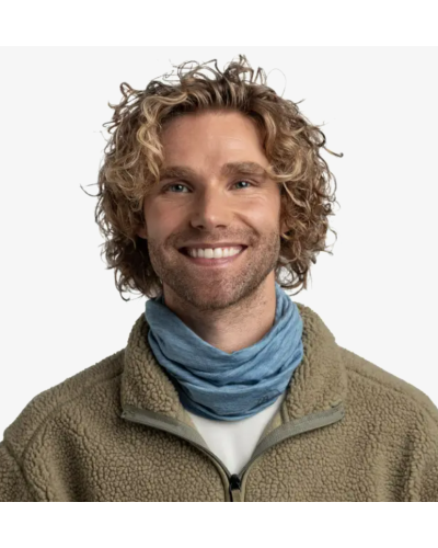 Tour de cou BUFF "Merino Lightweight Solid Lake Blue" 100% laine mérinos