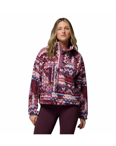 Sweat Polaire Femme Columbia "Helvetia II Printed Cropped Half Snap"