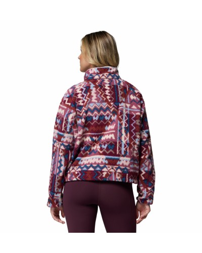 Sweat Polaire Femme Columbia "Helvetia II Printed Cropped Half Snap"