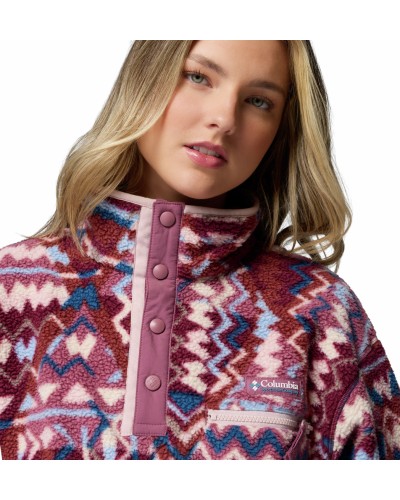 Sweat Polaire Femme Columbia "Helvetia II Printed Cropped Half Snap"