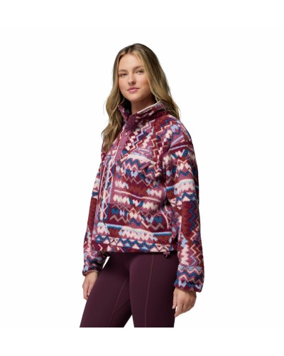 Sweat Polaire Femme Columbia "Helvetia II Printed Cropped Half Snap"