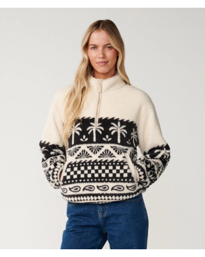 Sweat Polaire Femme Rip Curl "BOSSA NOVA 1/4 ZIP POLARFLEECE"