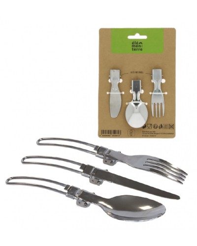 Couverts pliants 3 pièces Elementerre Curves