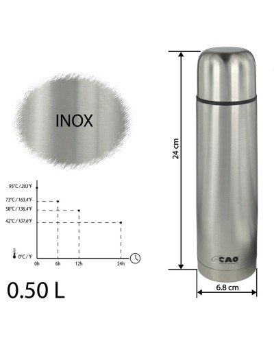 BOUTEILLE ISOTHERME INOX CAO OUTDOOR 0.5L